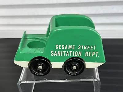 Vintage Fisher Price Little People Green Garbage/trash Truck Sesame Street • $6.64