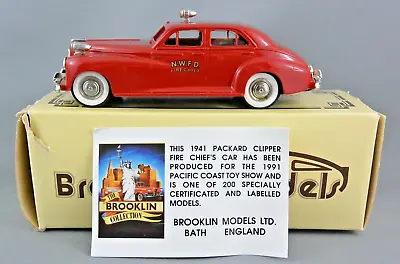 BROOKLIN BRK 18x 1941 Packard Clipper Fire Chief Car In Box RARE 1 0f 200 • $150