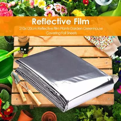 Reflective Mylar Film Plants Garden Greenhouse Covering Foil Sheets 210 X 120CM • £3.65