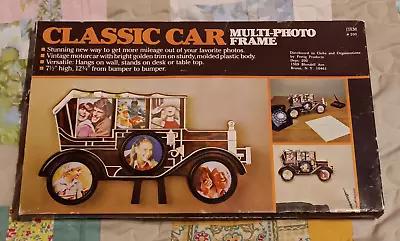 Vintage Classic Car Multi-Photo Frame With Metal Accents 12.75” Long • $12