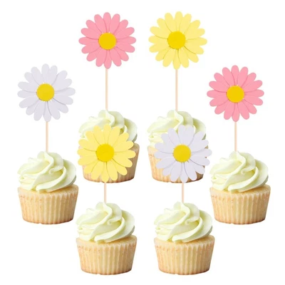 3D Daisy Flower Cake Topper Multi Layered DIY Cake Decorations  Wedding • $5.82