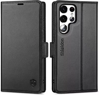 £15 • Buy SHIELDON Case For Samsung S23/S22/20/21FE,Z Fold,A54 Genuine Leather Wallet RFID