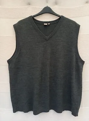 TU Mens Lightweight Sleeveless Pullover Size XXL In Charcoal Grey • £5.45