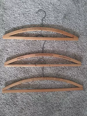 Vintage Wooden Clothes Hangers With Advertising • $20