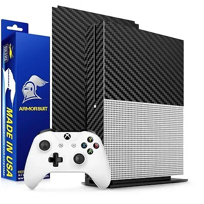 ArmorSuit Xbox One S Black Carbon Fiber Skin Only Screen Protector Made In USA • $30.59