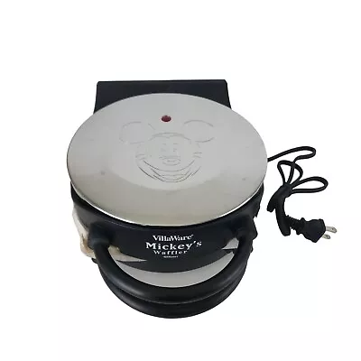 Disney Mickey Mouse Mickey's Waffler By VillaWare Single Waffle Maker #55557 • $39.99