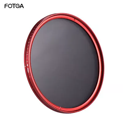 FOTGA 77mm Slim  Fader Variable Filter Neutral Density ND2 To ND400 Red V0U7 • $13.79