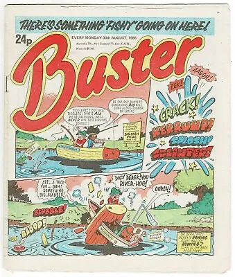 £1 • Buy Buster Comic 30th August 1986 Chalky X-Ray Specs Leopard Lime St