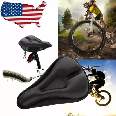 Bike Seat Cover Comfort Cushion Cover Soft Padded Mountain Bicycle Saddle Sports • $6.49