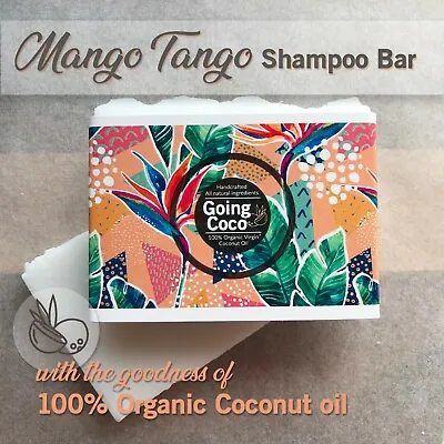 NEW-Organic COCONUT OIL SHAMPOO Bar -Mango Tango- Natural/Vegan-Normal/comb Hair • $8.39