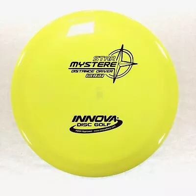 DISC GOLF INNOVA STAR MYSTERE DISTANCE DRIVER 172g YELLOW W/ PURPLE FOIL • $18.99