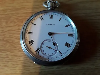 £130 • Buy Waltham Pocket Watch .  1907 Solid Silver Waltham Traveler .