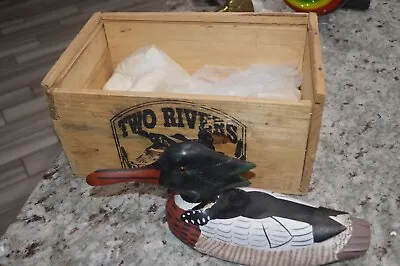 Vintage Two Rivers Duck Decoy In Original Packing CrateRed-Breasted Merganser • $85