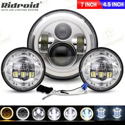 $60.99 • Buy 7  Inch Led Headlight + 4.5 Passing Lights For Yamaha Royal Star Venture XVZ1300