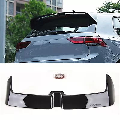 VW Golf MK8 TSI TDI Rear Roof Boot Lip Spoiler Oettinger Style Gloss Black • £62.54