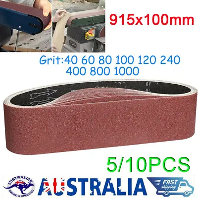 4  X 36  100mm X 914mm 915mm Linishing Sanding Belts Aluminium Oxide Metal Wood • $20.99