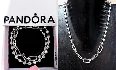 NEW 100% Authentic 925 Ale Pandora ME Metal Bead & Link Chain Necklace 392799C00 • $165.75