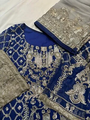 Pakistani Indian Wedding Party Wear Dress Used • £20