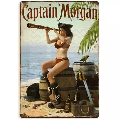 Sign Plaque Mdf Signs Mancave Tiki Bar Pirate Sexy Pin-Up Female [Dressed] 31439 • £9.99