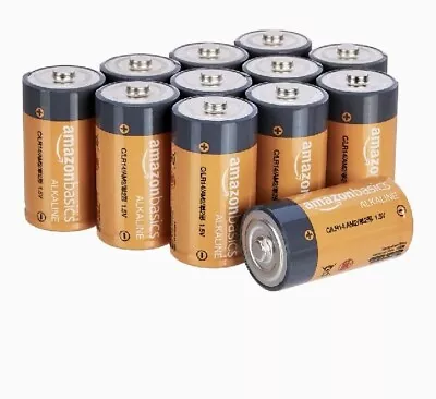 Amazon Basics 12 Pack C Cell All-Purpose Alkaline Batteries 5-Year Shelf Life • $15