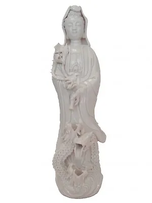 $72 • Buy 12  White Standing Guan Yin Kwan Yin Quan Yin W/ Dragon Statue