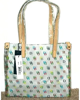 $84.99 • Buy NWT Dooney & Bourke IT Clear Colorful Medium Shopper Tote/Bag/Purse MJITM OT NEW