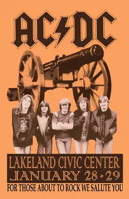 Ac/dc Replica 1982 Concert Poster • $13.99