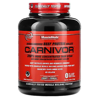 Carnivor Bioengineered Beef Protein Isolate Fruity Cereal 3.8 Lbs (1736 G) • $64.07