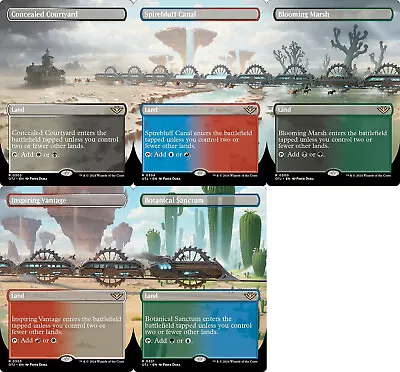 EDH Borderless DUAL LAND Set Of 5~mtg Outlaws Of Thunder Junction Spirebluff • $22.99