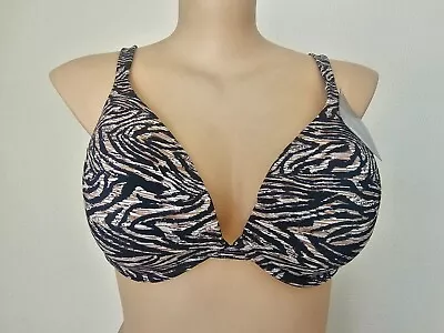 Avenue By City Chic Ladies Plunge Underwire Bra Size 18D 40D Colour Animal • $14.99