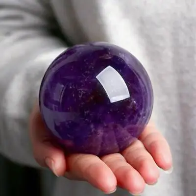£3.20 • Buy 2022 Amethyst Quartz Sphere Big-Pretty Crystal Ball Healing Purple Natural-Stone
