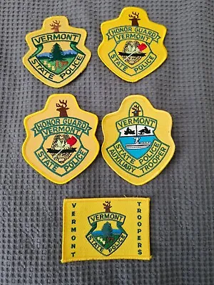 Obsolete Set Of Vermont State Troopers Patches Honor Guard Auxiliary • $30