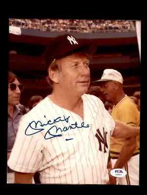 Mickey Mantle PSA DNA Signed 8x10 Original Photo Yankees Autograph • $385