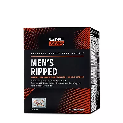 GNC AMP Men's Ripped Vitapak Program With Metabolism + Muscle Support - 30 Pack • $49.98