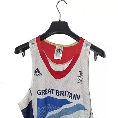 £39.95 • Buy Men's ADIDAS Premium TEAM GB London 2012 BASKETBALL Jersey SHIRT Size L *VGC*