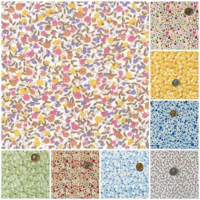 100% Cotton Quality Craft Dress Fabric By The Metre Ditsy Floral Fat Quarter B • £3.40