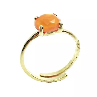 Mariana Ring Beautiful Round Shape Orange Swarovski Crystal • $53