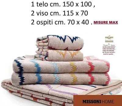 SET SPUGNE 5 PEZZI Missoni Measures Max 100% Cotton • $267.58