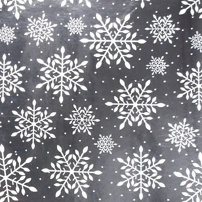£4.95 • Buy Christmas Wrapping Paper Metallic Foil Snowflake 3 Metres