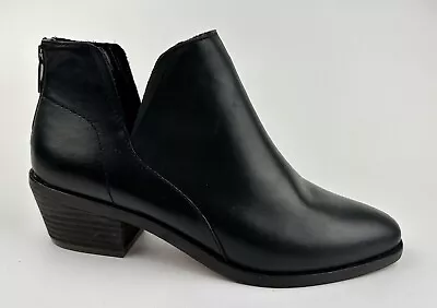 Vince Camuto Womens Black Leather Ankle Boots Sz US 8.5 NEW • $34.99