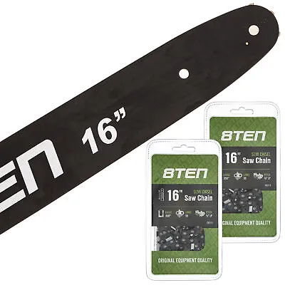 8TEN Chainsaw Guide Bar & 2 Chain Stihl MS170 30050004813 16 Inch .050 3/8 55DL • $48.95