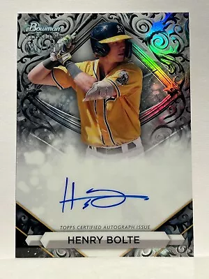 2023 Bowman Sterling Henry Bolte Auto /100 - Oakland A’s • $1.75