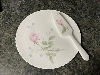 Vintage MIKASA Bone China  April Rose  Pattern Cake Plate And Server Japan • $20