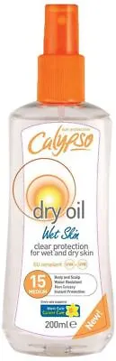 Calypso Sun Protection Dry Oil Wet Skin SPF 15 200ml • £10.99