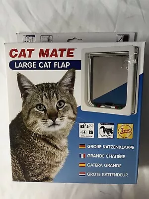 Cat Mate 4 Way Locking Large Cat Small Dog Flap 2 In. Wall Liner White New 221W • $19.62