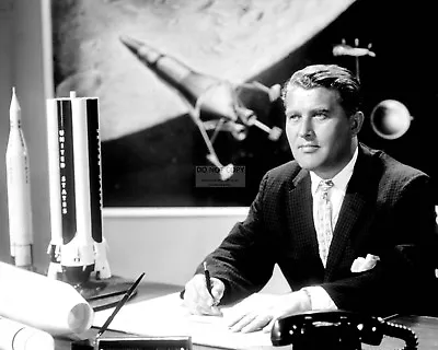 Dr. Wernher Von Braun Sits At His Desk At Marshall - 8x10 Nasa Photo (ep-020) • $8.87