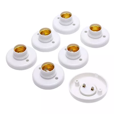 £5.31 • Buy 6PCS E27 Edison Screw Cap Socket Ceiling Light Bulb Holder Fixing Base StanAtQ