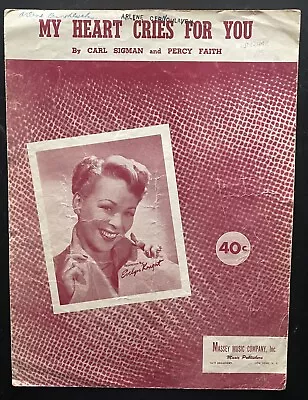 My Heart Cries For You Vintage Sheet Music 1950 (G) Ukulele FREE SHIP USA • $11.04