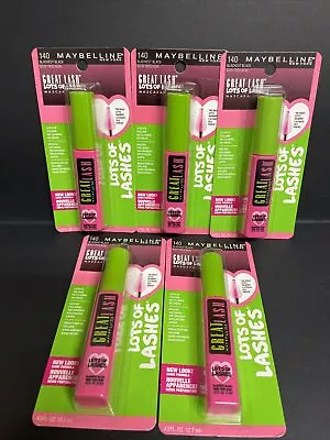 5 X  Maybelline Great Lash Lots Of Lashes Mascara 140 Blackest Black • $34.99