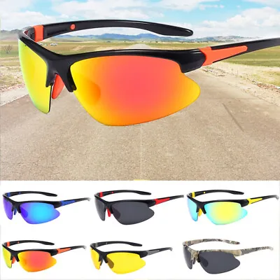 $13.89 • Buy Polarized Glasses Windproof UV Protective Fishing Cycling Sport Sunglasses Men
